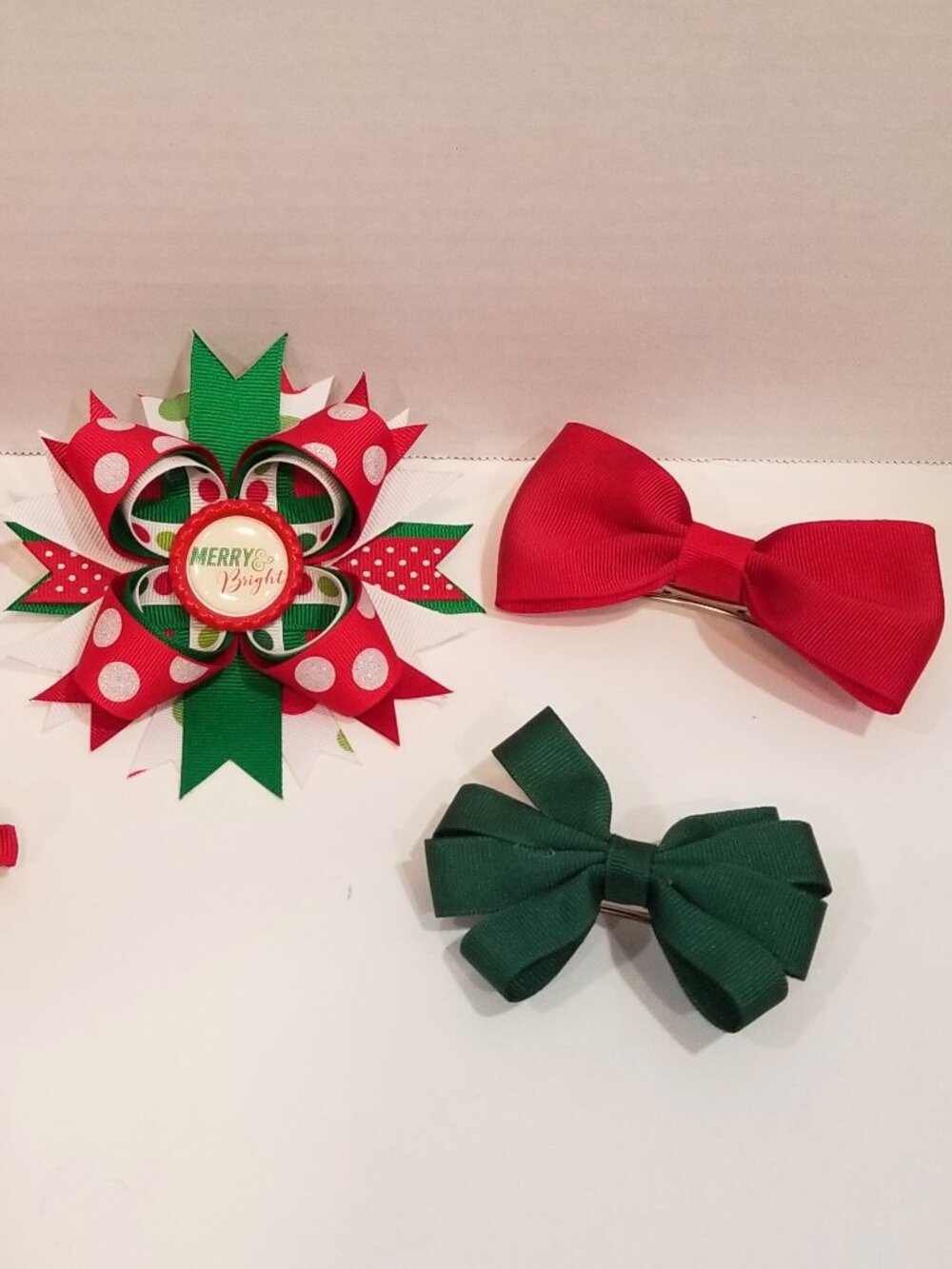Girls' Custom Hairbows, Lot of 5 - Picture 3 of 12